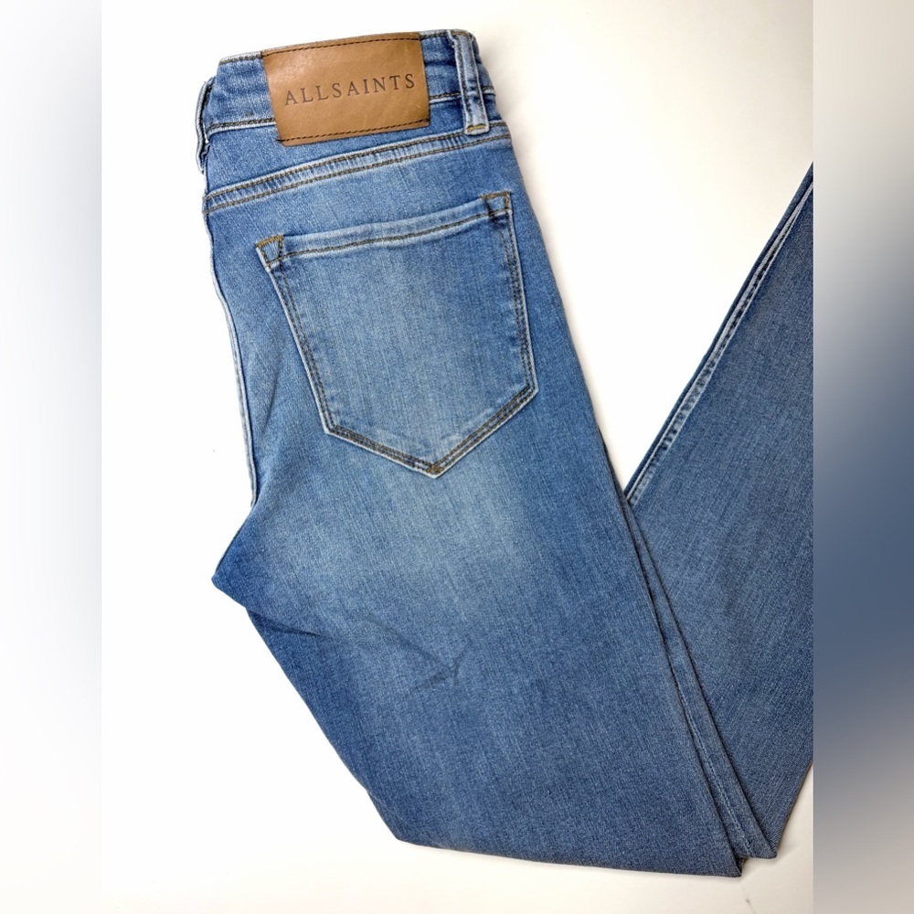 All Saints Women's Mast Fit Skinny Blue Jeans Size- 28 - Picture 8 of 9